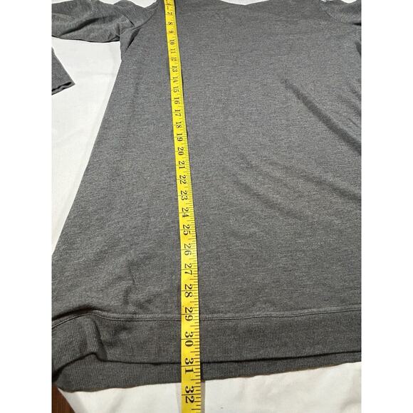 Soft Surroundings Cold Shoulder Terry Cloth Sweatshirt Womens Size Medium Gray - Picture 7 of 8
